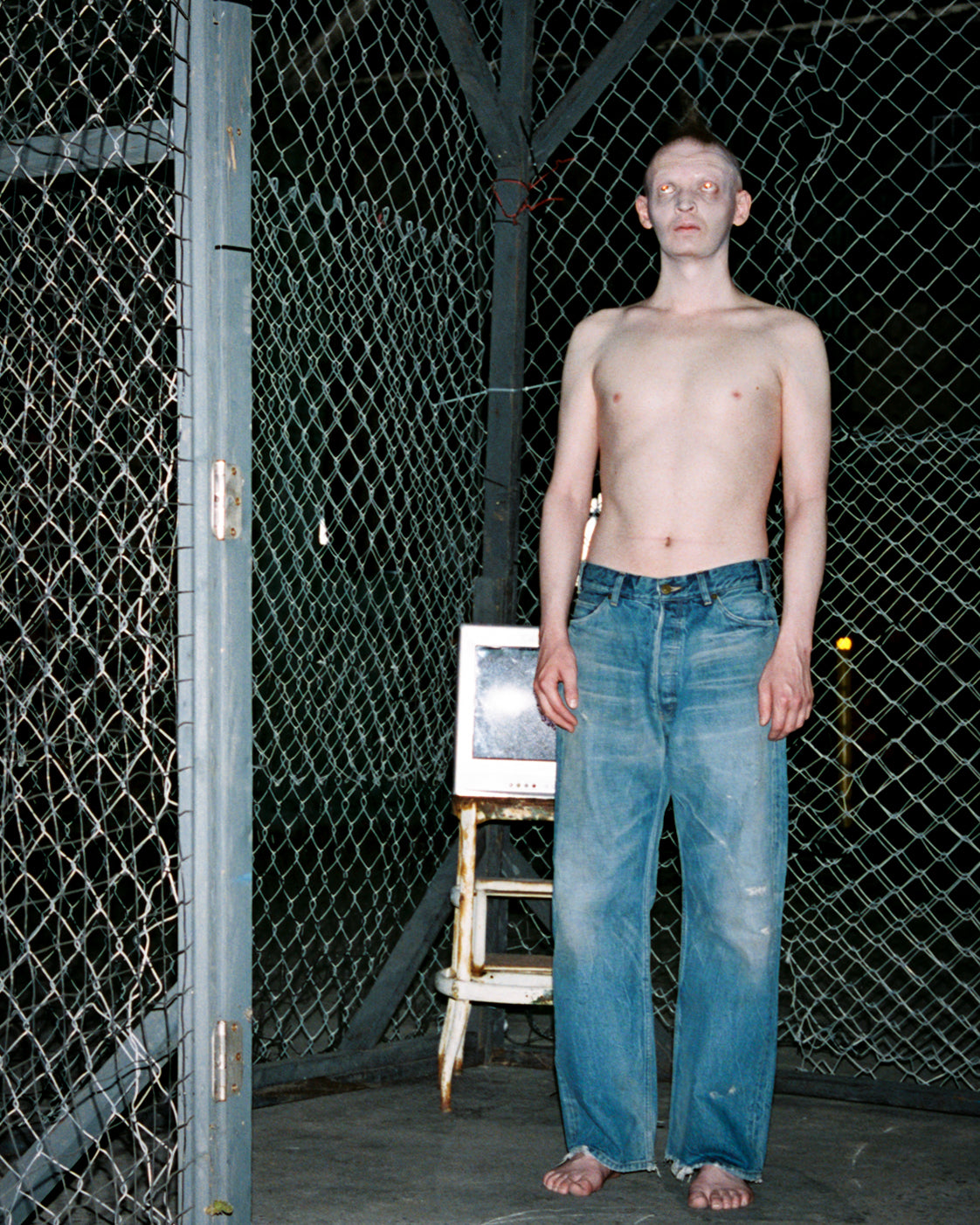 BURROUGHS JEANS "CRASH-BLUE WASH"
